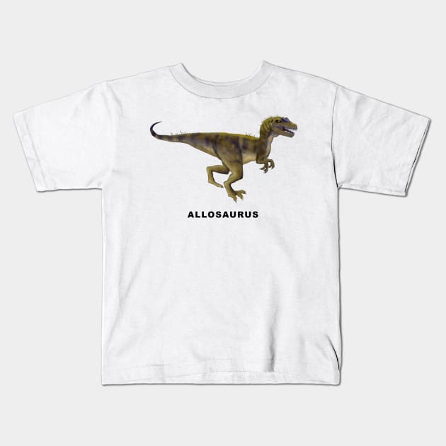 Allosaurus Kids T-Shirt by lucamendieta